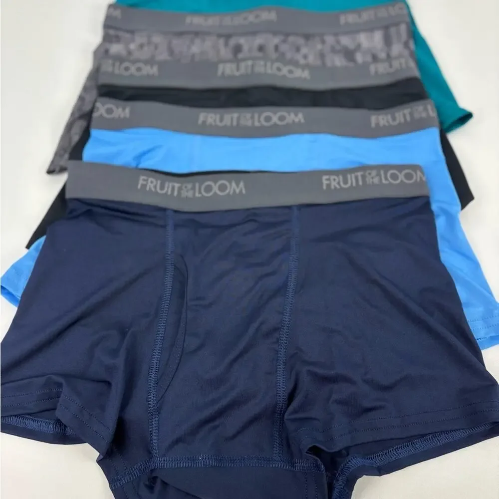 Fruit of the Loom Men's Micro Stretch Boxer Briefs- 5 pack Small